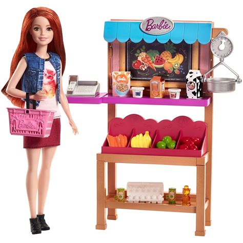 Barbie Игровой набор Мебель для куклы Барби продуктовый магазин ...