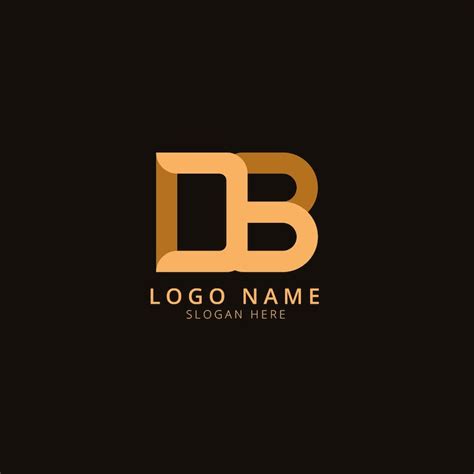 vector flat design db monogram logo