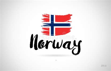 Norway Country Flag Inside Map Contour Design Icon Logo Stock Vector ...