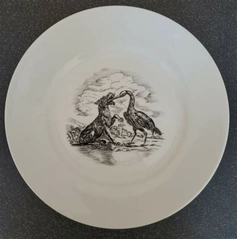 ASSIETTE PORCELAINE RICHARD GINORI Fable De La Fontaine Le Loup Et La