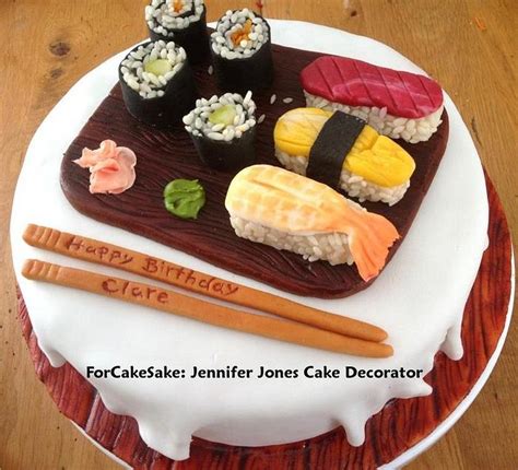 Sushi Cake Decorated Cake By Forcakesake Jennifer Cakesdecor