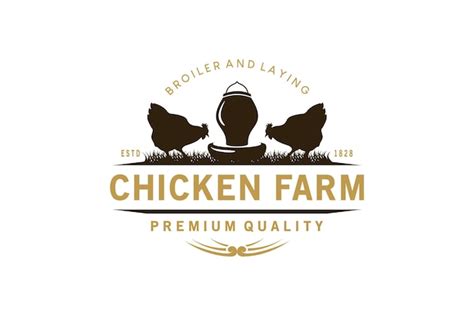 Premium Vector Vintage Chicken Farm Logo Design Broiler Farm Vector