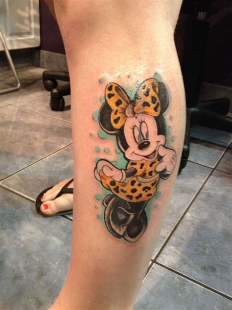 Minnie Mouse Head Tattoo