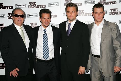 Mark Wahlberg with Leonardo DiCaprio, Jack Nicholson and Matt Damon All