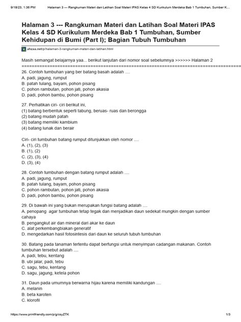 Halaman 3 Rangkuman Materi Dan Latihan Soal Materi Ipas Kelas 4 Sd