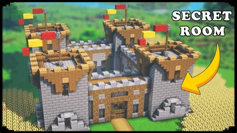 Minecraft Easy Castle Build Tutorial Minecraft Building Ideas Youtube