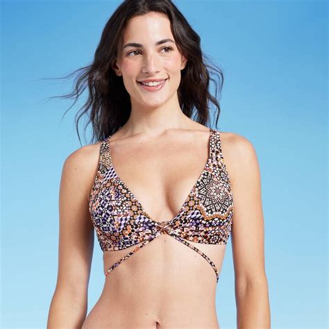 Women S Lightly Lined Underwire Bikini Top Shade Shore Multi