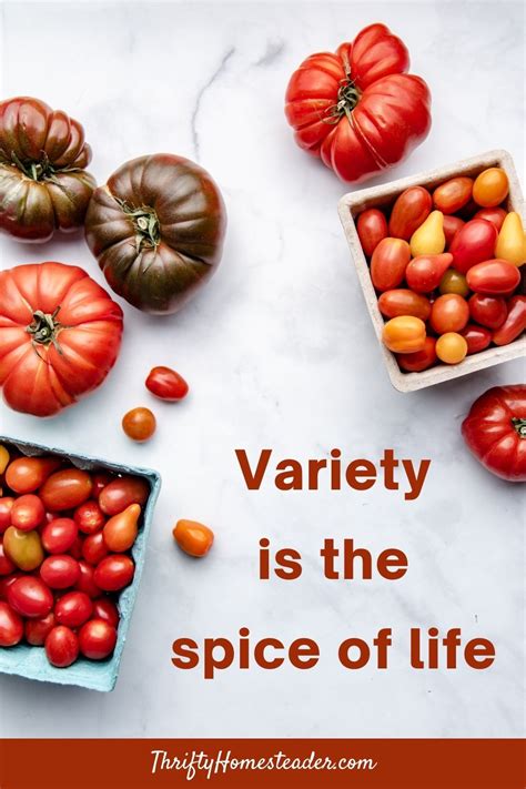 Variety is the spice of life - The Thrifty Homesteader