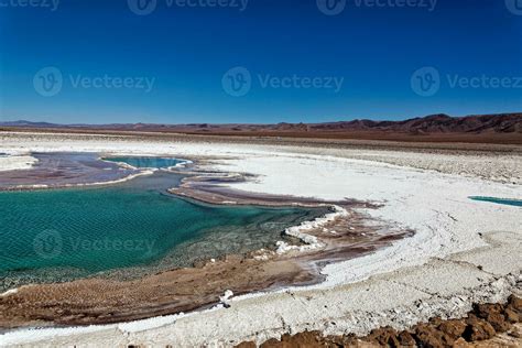 Landscape of the Hidden Baltinache Lagoons - Atacama Desert - Chile