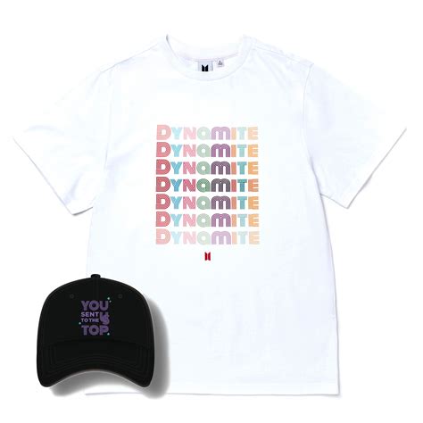 BTS - Dynamite Tour - Official Merch - Tee (Size SM) & Ball Cap - Bundle 2 - Walmart.com