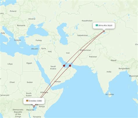 All Flight Routes From Entebbe To Almaty Ebb To Ala Flight Routes