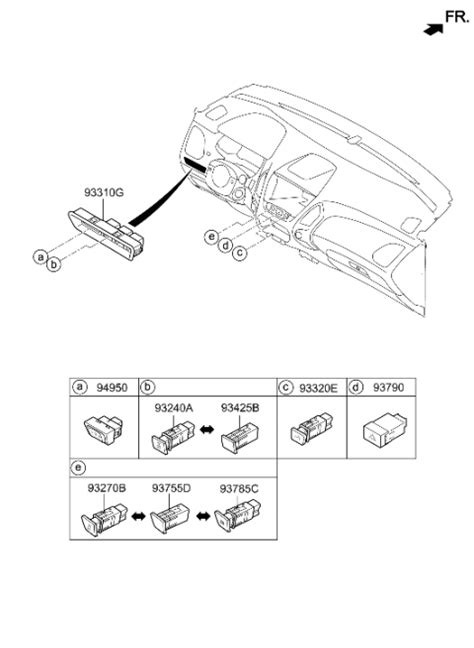 93790 2SBA0 Genuine Hyundai Switch Assembly Hazard