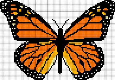 Monarch Butterfly Counted Cross Stitch Chart Pdf Format Etsy In 2021