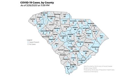 Coronavirus cases by zip code in SC counties