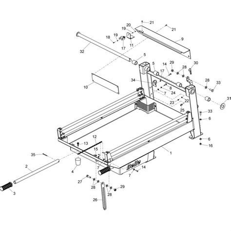 Upper Frame Assembly For Altrad Belle Ms500 Bench Saw Lands Engineers