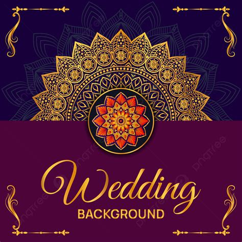 Indian Wedding Invitation Carddian Card Templates With Gold Patterned ...