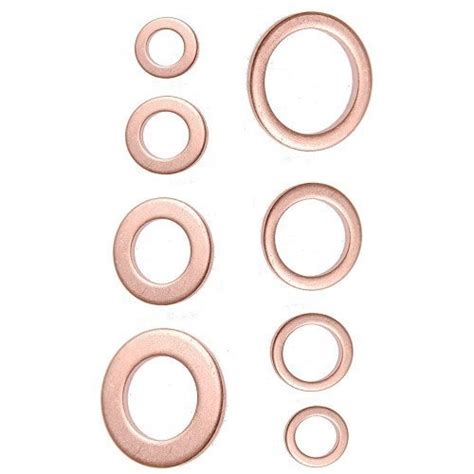 Copper washers - metric sizes - 75 pieces - Mecatechnic.com