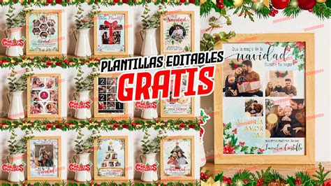 Plantillas para sublimar de Stitch Navideño con editables