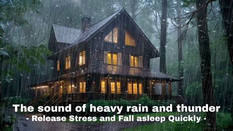 Heavy Rain And Thunder Sounds To Relieve Stress Feel Relaxed Quickly