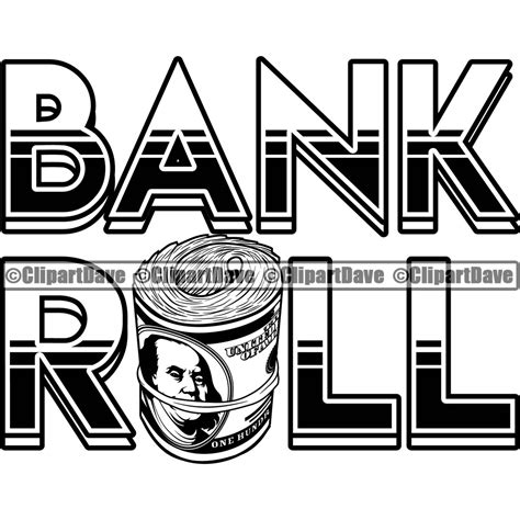 Bank Roll Money Knot Rubber Band Svg Design 100 Dollar Bill Etsy