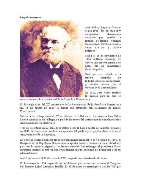 Biografía José Reyes Pdf