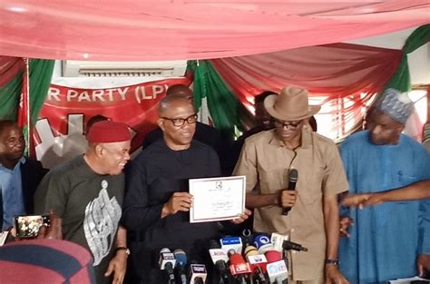 Labour Party Presents Certificate Of Return To Peter Obi