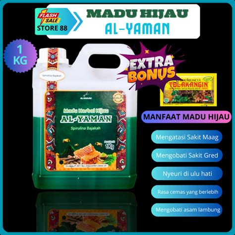 Flash Sale Cod Madu Hijau Al Yaman Kg Madu Obat Lambung Lazada Indonesia