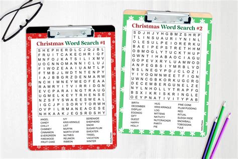 Christmas Word Search Puzzles Printable, Party Games, Christmas ...