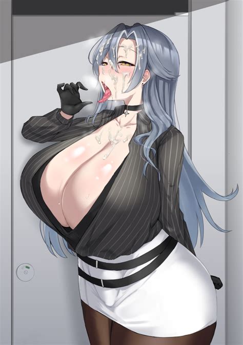 Rule 34 1girls Absurdres Azur Lane Belt Black Collar Black Gloves Black Shirt Black Undershirt