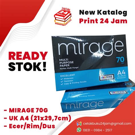 Jual Kertas Hvs Gr Mirage Ukuran A Rim Shopee Indonesia