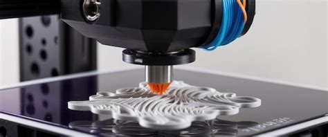 Closeup Of A High Tech 3d Printer Creating Intricate Designs With