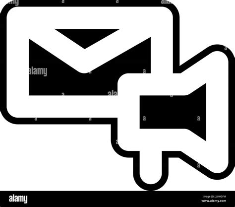 Email Marketing Icon Black Vector Illustration Stock Vector Image And Art Alamy