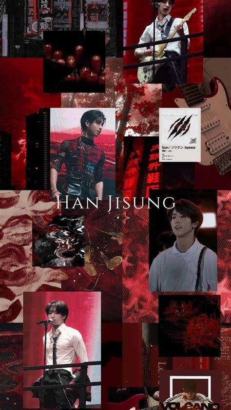 Wallpaper Han SKZ Hot Korean Guys Kpop Wallpaper Red Wallpaper