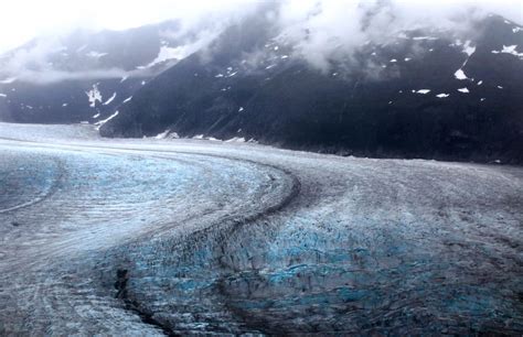 View Of Mendenhall Glacier In Alaska From A Helicopter On The Way To A