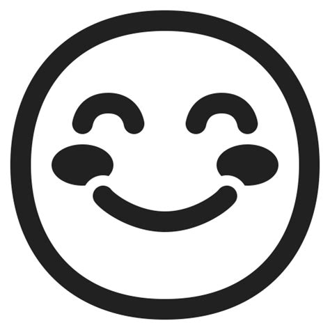 Smiling Face With Smiling Eyes Icon Fluentui Emoji Mono Iconpack