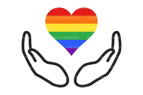 Lgbtq Heart In Hands Svg Cut File Graphic By Svgvectormonster