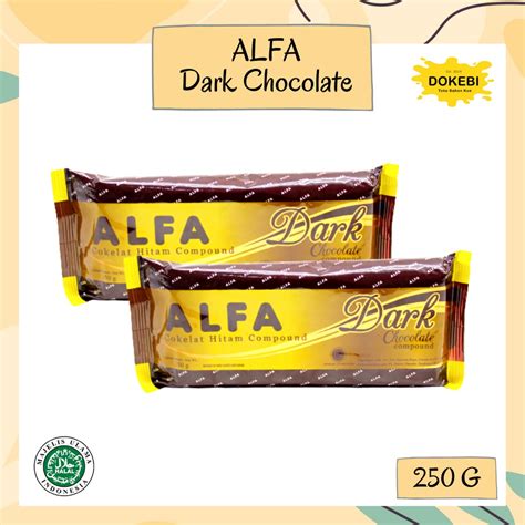 Jual Cokelat Batang ALFA Dark Compound 250gr Coklat Blok ALFA