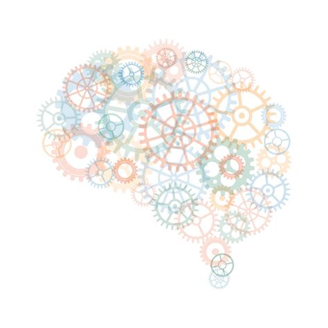 Premium Vector Diagram Of The Human Brain From Colored Gears On A