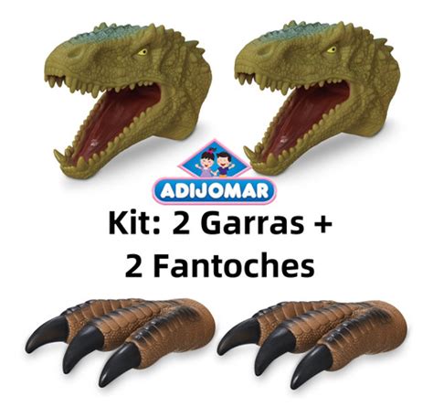 Kit Garras Dinossauro Fantoches Tiranossauro Rex Vinil Mercadolivre