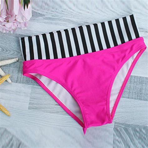 Rambling Fashion Striped Swimwear For Women Sexy Bandage Bikini Set