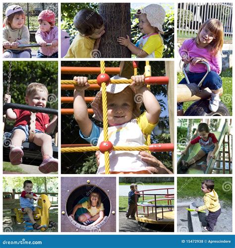 Children Playground Collage Stock Photo Image 15472938