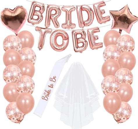 Bridal Shower Decorations Rose Gold Wedding Shower Decorations Bachelorette Party Decor Kit W