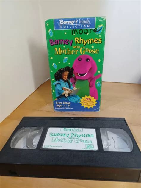 BANDE VIDÉO VHS Barney Friends Rhymes Mother Goose RARE Lyons Sing