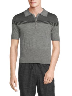 Thom Browne Two Tone Wool Blend Sweater Polo On Sale Saks Off Th