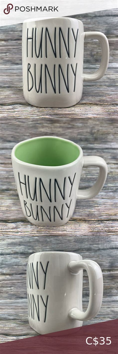 Rae Dunn Hunny Bunny Ivory And Green Mug New In Green Mugs