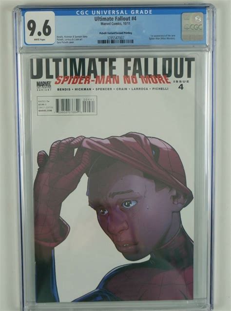 Ultimate Fallout Cgc Nd Print Pichelli Variant Spider Man Miles