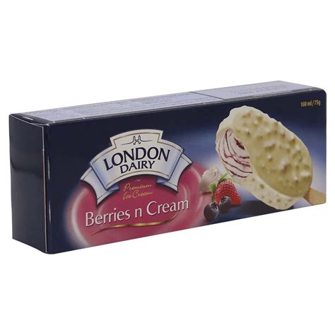 London Dairy Berries N Cream Stick Ice Cream 75g - Buy Online