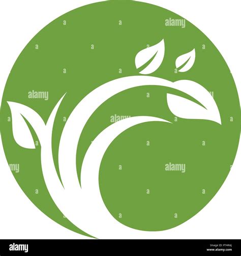 Logos Of Green Tree Leaf Ecology Nature Element Vector Stock Vector