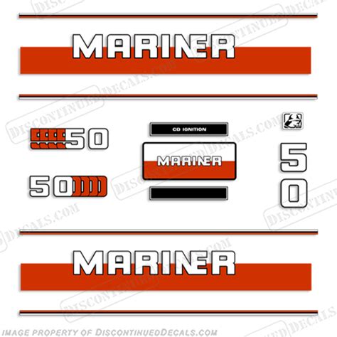 Mariner 1981 50hp Decal Kit