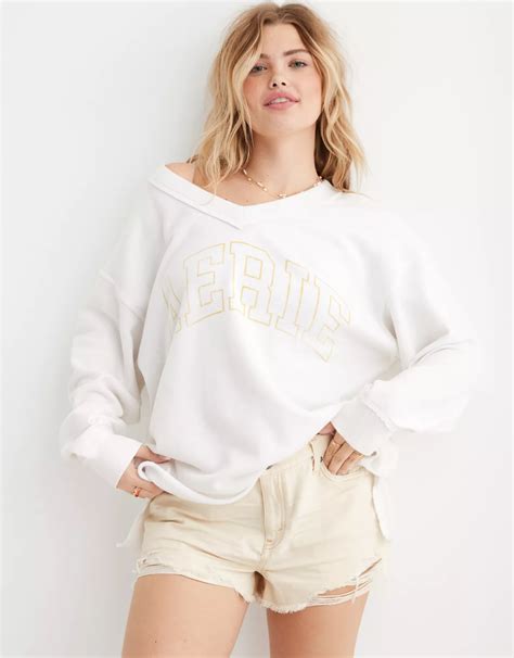 Aerie Wonder V Neck Sweatshirt